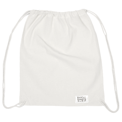 Drawstring Backpack - White
